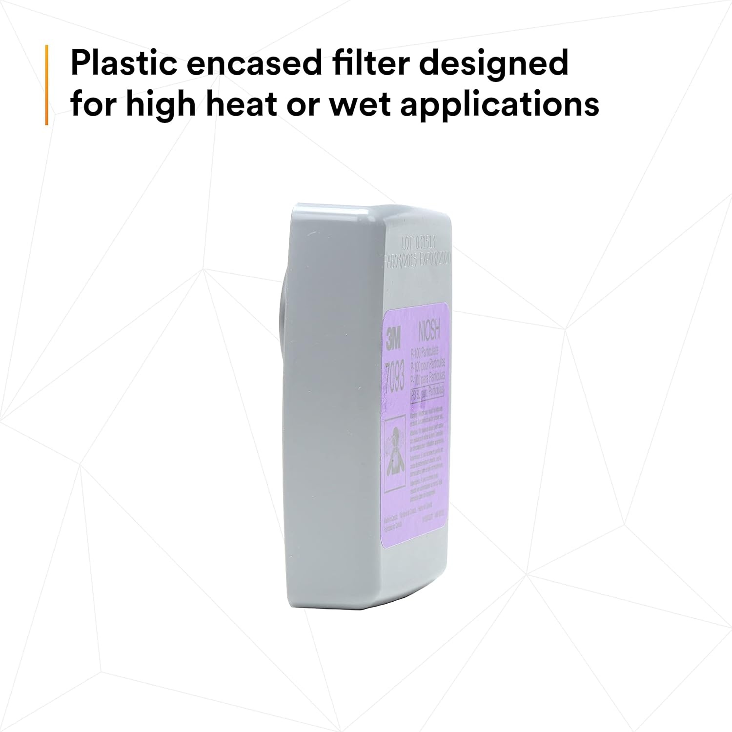 image:image3M Respirator Cartridge Filter Hydrogen Fluoride Lead Asbestos Cadmium Arsenic MDA Metal Welding Soldering Brazing Torch Cutting Pouring P100 7093C Case of 30 Pairs 60 Filters1 Count Pack of 2