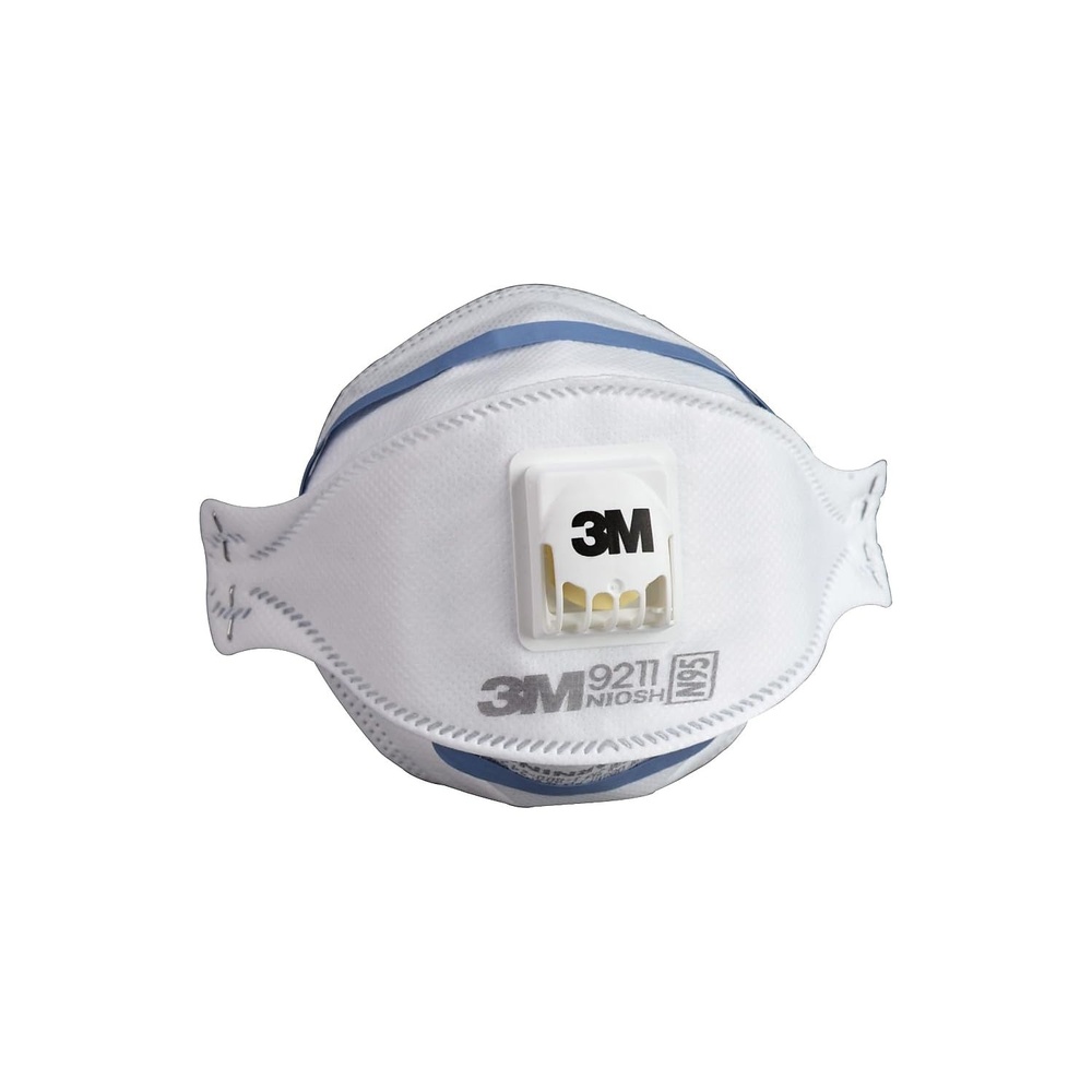 image:image3M Aura Particulate Disposable Respirator 9211 with Cool Flow Valve N95 NIOSH APPROVED Smoke Grinding Sanding Sawing Sweeping Woodworking Dust 10Pack