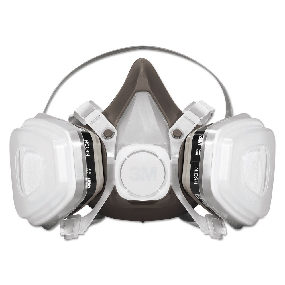image:image3M Half Facepiece Disposable Respirator Assembly 53P71 NIOSH Approved Organic VaporP95 Respiratory Protection OVP95 Large Permanently Attached Cartridges 1 Unit