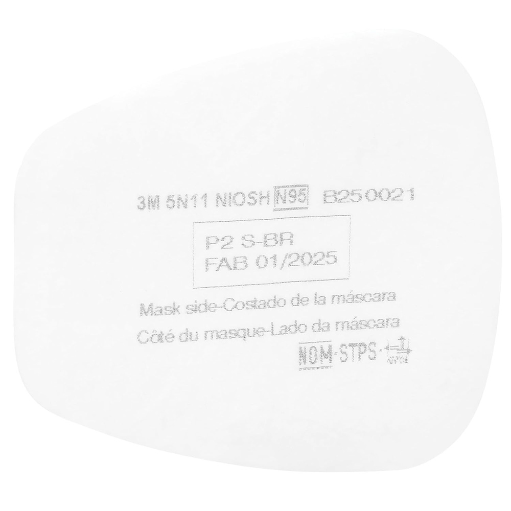 image:image3M N95 Respirator Filter 5N11 Disposable Helps Protect Against NonOil Based Particulates Use With 3M 5000 Series Respirators or 6000 Series Gas and Vapor Cartridges 10 Pack