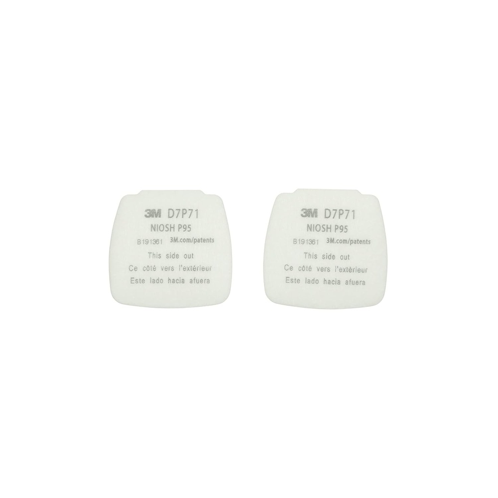 image:image3M P95 Respirator Filter Secure Click D7P71 Oil and NonOil Based Particulates For 3M Secure Click Half Face Reusable Respirator HF800 Series 20Pack