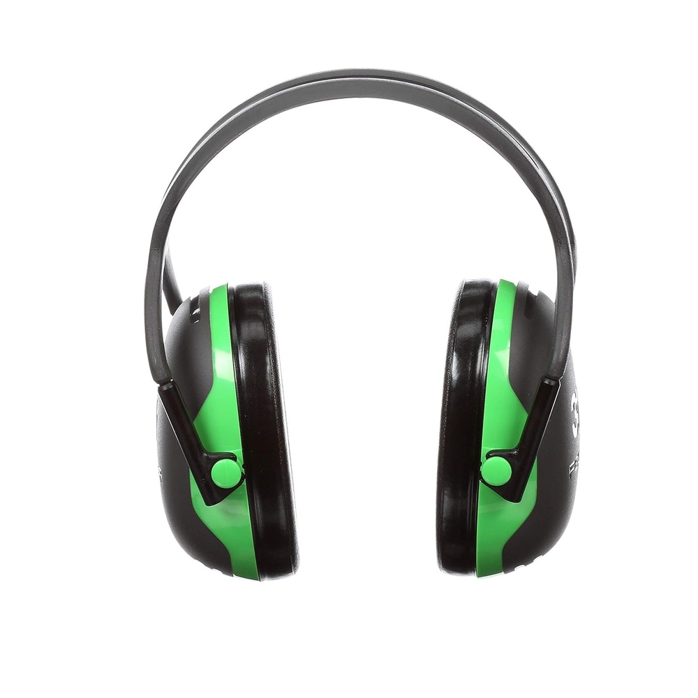 image:image3M PELTOR Ear Muff Hearing Protection OvertheHead X Series X1A NRR 22 dB Lightweight 1 Pair Construction Manufacturing Maintenance Automotive Woodworking GreenBlack