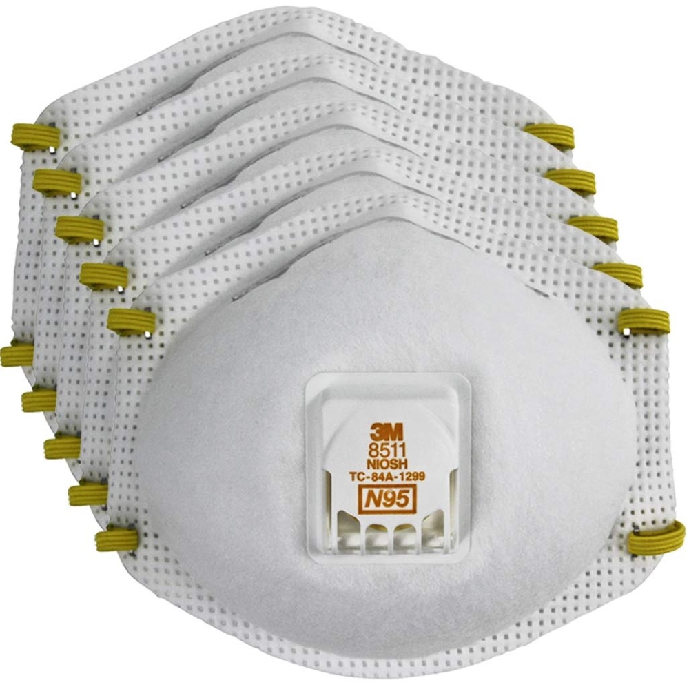 image:image3M Particulate Respirator 8511Pro N95 Disposable Grinding Sanding Sawing Sweeping Dust Smoke 5Pack