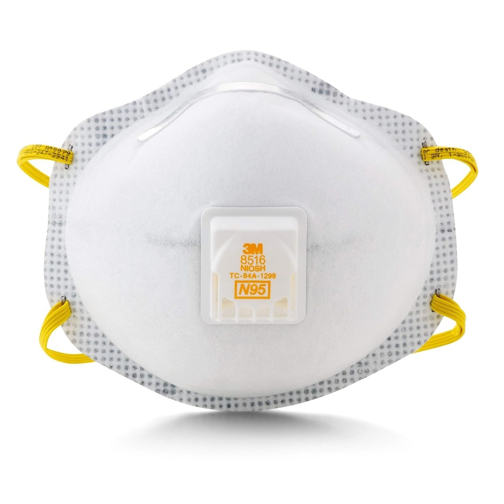 image:image3M Particulate Respirator 8516 Pack of 10 N95 with Nuisance Level Acid Gas Relief Adjustable MNoseclip Cool Flow Exhalation Valve Carbon Layer Disposable