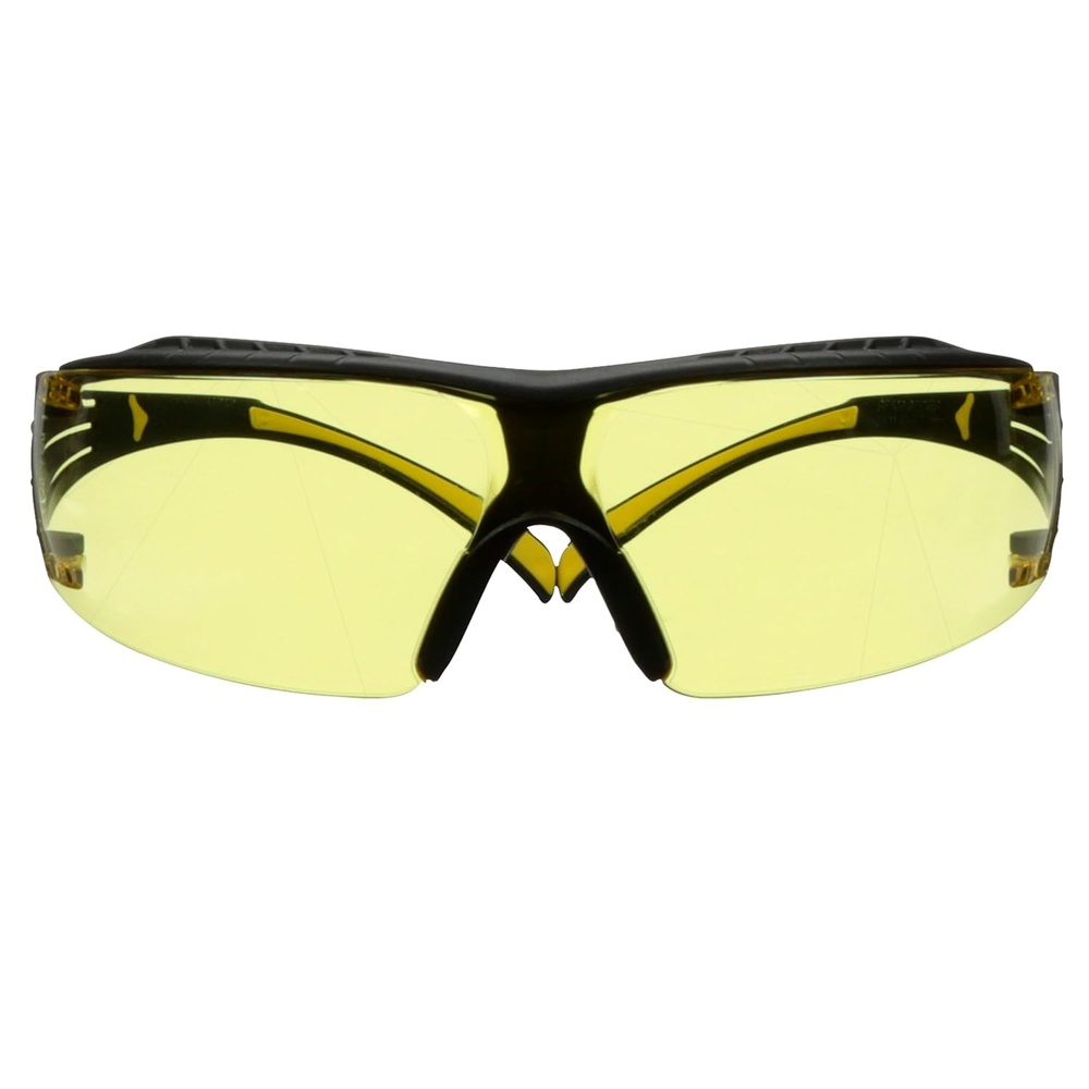 image:image3M SecureFit 400 Series Safety Glasses 1 Pair YellowBlack Amber Scotchgard AntiFogAntiScratch Lens SF403XSGAFYELBlackYellow