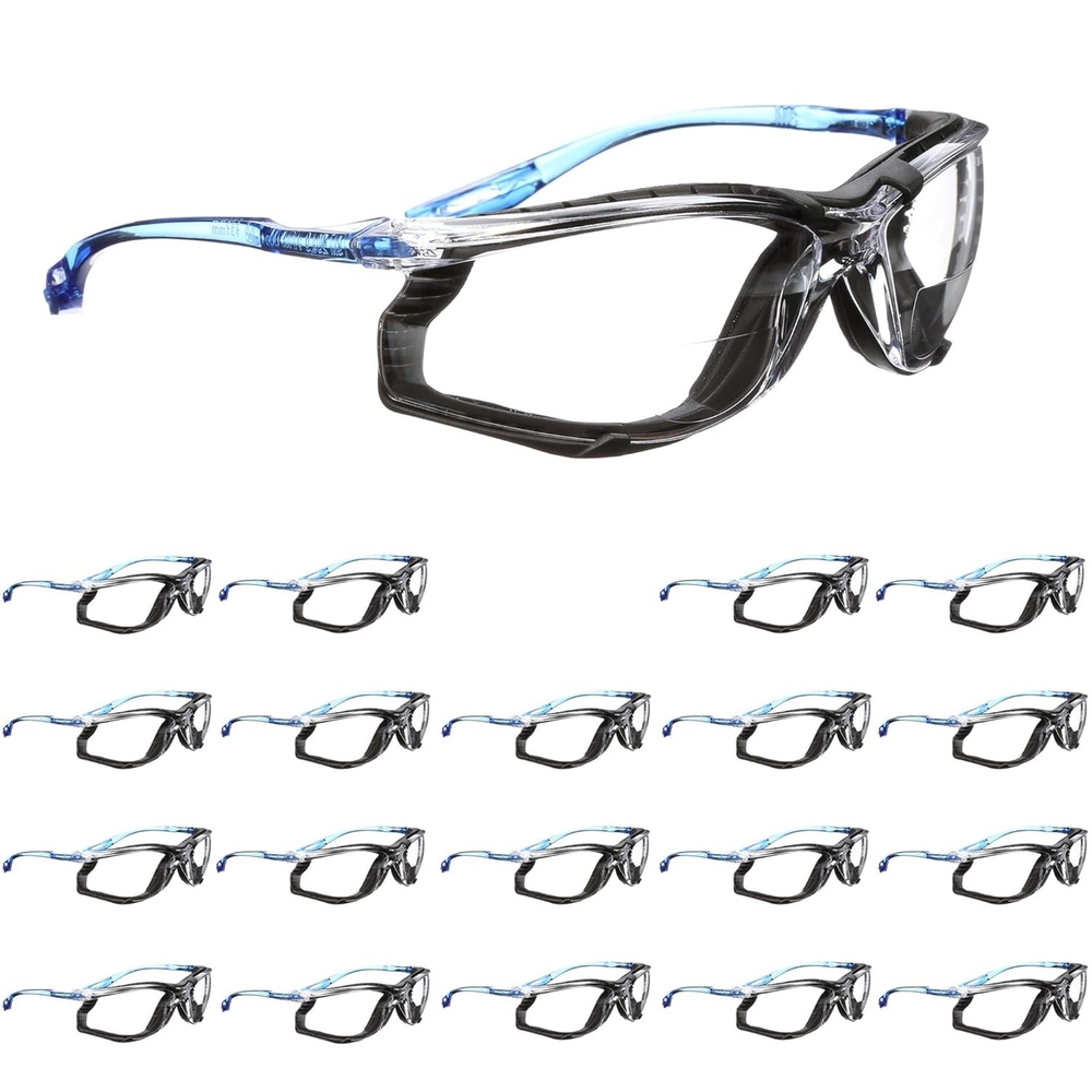 image:image3M Virtua CCS Protective Eyewear with Foam Gasket Plastic Frame AntiFog Lens 25 Reading Diopter One Size Clear Pack of 2015