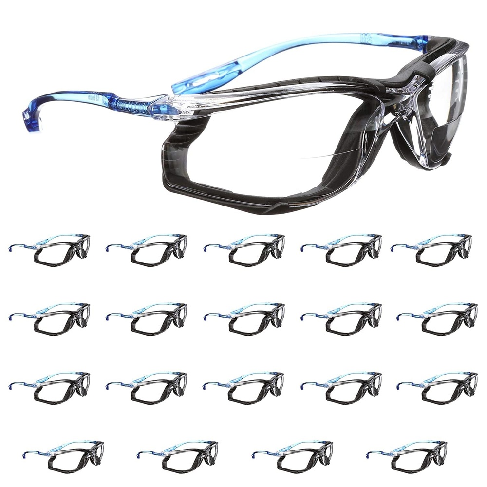 image:image3M Virtua CCS Protective Eyewear with Foam Gasket Plastic Frame AntiFog Lens 25 Reading Diopter One Size Clear Pack of 2025