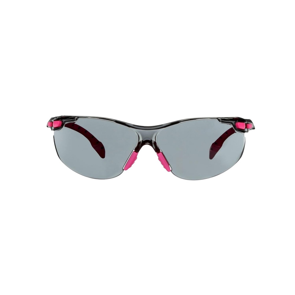 image:imageSolus Safety Glasses Solus 1000 Series ANSI Z87 Scotchgard AntiFog Gray Lens PinkBlack Frame