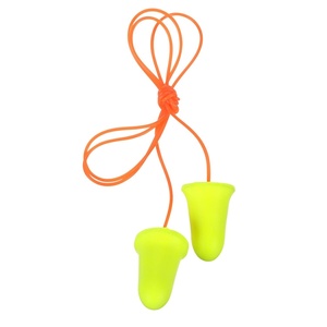 3M Ear Plugs, 200 Pairs/Box, E-A-Rsoft FX 312-1260, Corded, Disposable Foam Earplugs, Noise Reduction Rating NRR 33, Drilling, Grinding, Machining, Sawing, Sanding, Welding, 1 Pair per Poly Bag(1 Count (Pack of 200))