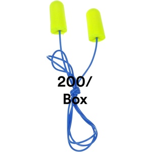 3M Ear Plugs, E-A-Rsoft Yellow Neons 390-1250, 500 Pair of Disposable Earplugs, Dispensing Box, Regular Size, Uncorded, 33 NRR, Tapered Cylinder Shape, Slow Recovery Foam(Corded  Poly Bag)