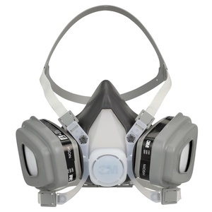 3M Half Facepiece Disposable Respirator Assembly 51P71, NIOSH Approved, Organic Vapor/P95 Respiratory Protection (OV/P95), Small, Permanently Attached Cartridges, 1 Unit(1 Count (Pack of 1))