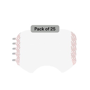 3M Lens Cover FF-400-15, Pack of 25, Polyester Film, Protects the Lens of the Facepiece, for 3M Ultimate FX Full Facepiece Reusable Respirators FF-401, FF-402, FF-403