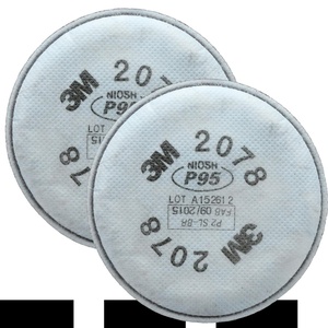 3M P95 Respirator Filter 2078, 1 Pair, Helps Protect Against Oil and Non-Oil Based Particulates, Nuisance Level Organic Vapor/Acid Gas Relief