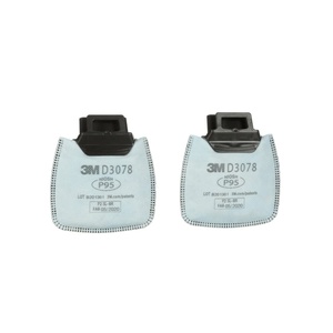 3M P95 Respirator Filter, Secure Click D3078, 1 Pair, Oil- and Non-Oil Based Particulates with Nuisance Level Organic Vapor/Acid Gas Relief, Reusable Respirator HF-800 Series