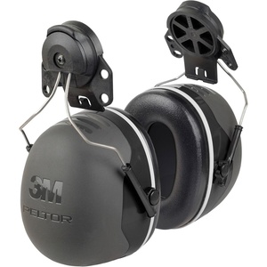 3M PELTOR Ear Muff Hearing Protection, X5 Series, Noise Protection NRR 21 dB, Construction, Manufacturing, Automotive(Cap Style Hard Hat Attached)