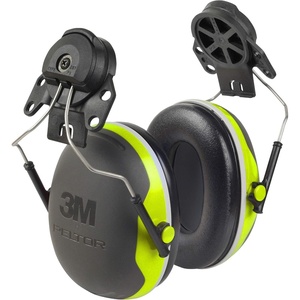 3M PELTOR Hearing Protection Earmuffs, X4 Series Noise Protection, Construction, Manufacturing, Assembly, Sanding(Black/Green)