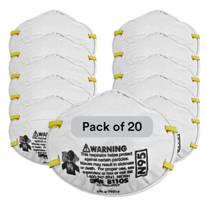 3M Particulate Respirator, 8110S, N95, Unsealed, Smaller Size, NIOSH APPROVED, Adjustable Noseclip, Two Strap Design, Advanced Electrostatic Media, Nosefoam, Disposable, (Pack of 20)