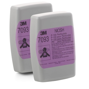 3M Respirator Cartridge Filter, Hydrogen Fluoride, Lead, Asbestos, Cadmium, Arsenic, MDA, Metal Welding, Soldering, Brazing, Torch Cutting, Pouring, P100, 7093C, Case of 30 Pairs (60 Filters)(1 Count (Pack of 2))