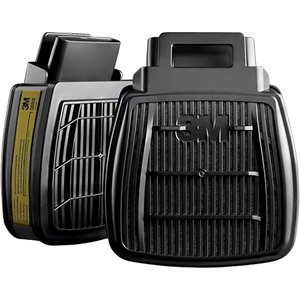 3M Respirator Cartridges, Secure Click, Mercury Vapor & Multi-Gas/Vapor D8009 MV/MG, 1 Pair, NIOSH Approved, Gas and Vapor, Dual-Flow for Easier Breathing