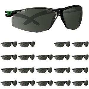 3M Safety Glasses, SecureFit 500 Series, 20 Pack, ANSI Z87, Adjustable Ratchet Temples, Sporty Protective Eyewear, Anti-scratch, Anti-fog Scotchgard Coated Clear Lens, Black Frame with Foam Gasket(Clear Lens/Black Frame)