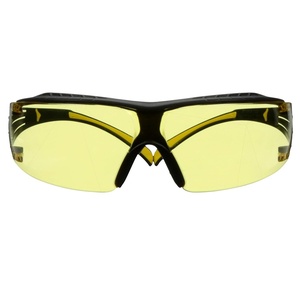 3M SecureFit 400 Series Safety Glasses, 1 Pair, Yellow/Black, Amber Scotchgard Anti-Fog/Anti-Scratch Lens, SF403XSGAF-YEL(Black/Yellow)