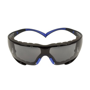 3M SecureFit Gray Scotchgard Anti-Fog Lens, Foam Gasket, Plastic/Polycarbonate, Unisex, Blue/Gray (Pack of 20)
