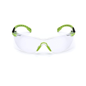 3M Solus, 1000-Series, S1201SGAF, Green/Black, Clear Scotchgard™ Anti-Fog Lens 20 EA/Case(Green/Black)