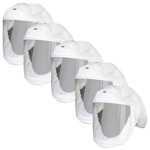 3M Versaflo Headcover with Integrated Head Suspension, S-133L-5, White, Medium/Large, 5 EA/Case