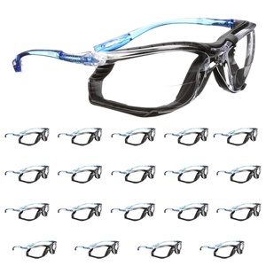 3M Virtua CCS Protective Eyewear with Foam Gasket, Plastic Frame, Anti-Fog Lens, 2.5 Reading Diopter, One Size, Clear (Pack of 20)(+2.0)