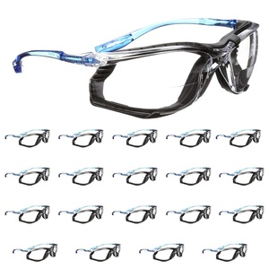 3M Virtua CCS Protective Eyewear with Foam Gasket, Plastic Frame, Anti-Fog Lens, 2.5 Reading Diopter, One Size, Clear (Pack of 20)(+2.5)