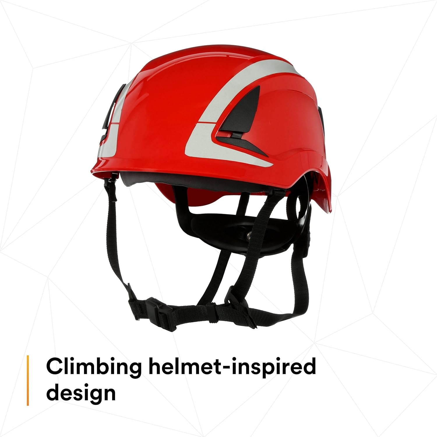 image:image3M SecureFit Safety HelmetHard Hat Climbing Style Construction Manufacturing Forestry Utilities Work at Height X5005XANSI Scotchlite Reflective Red