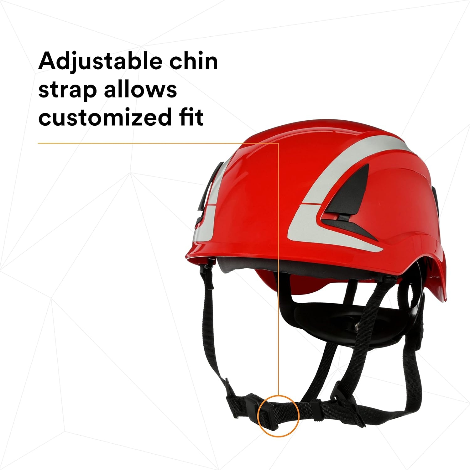 image:image3M SecureFit Safety HelmetHard Hat Climbing Style Construction Manufacturing Forestry Utilities Work at Height X5005XANSI Scotchlite Reflective Red