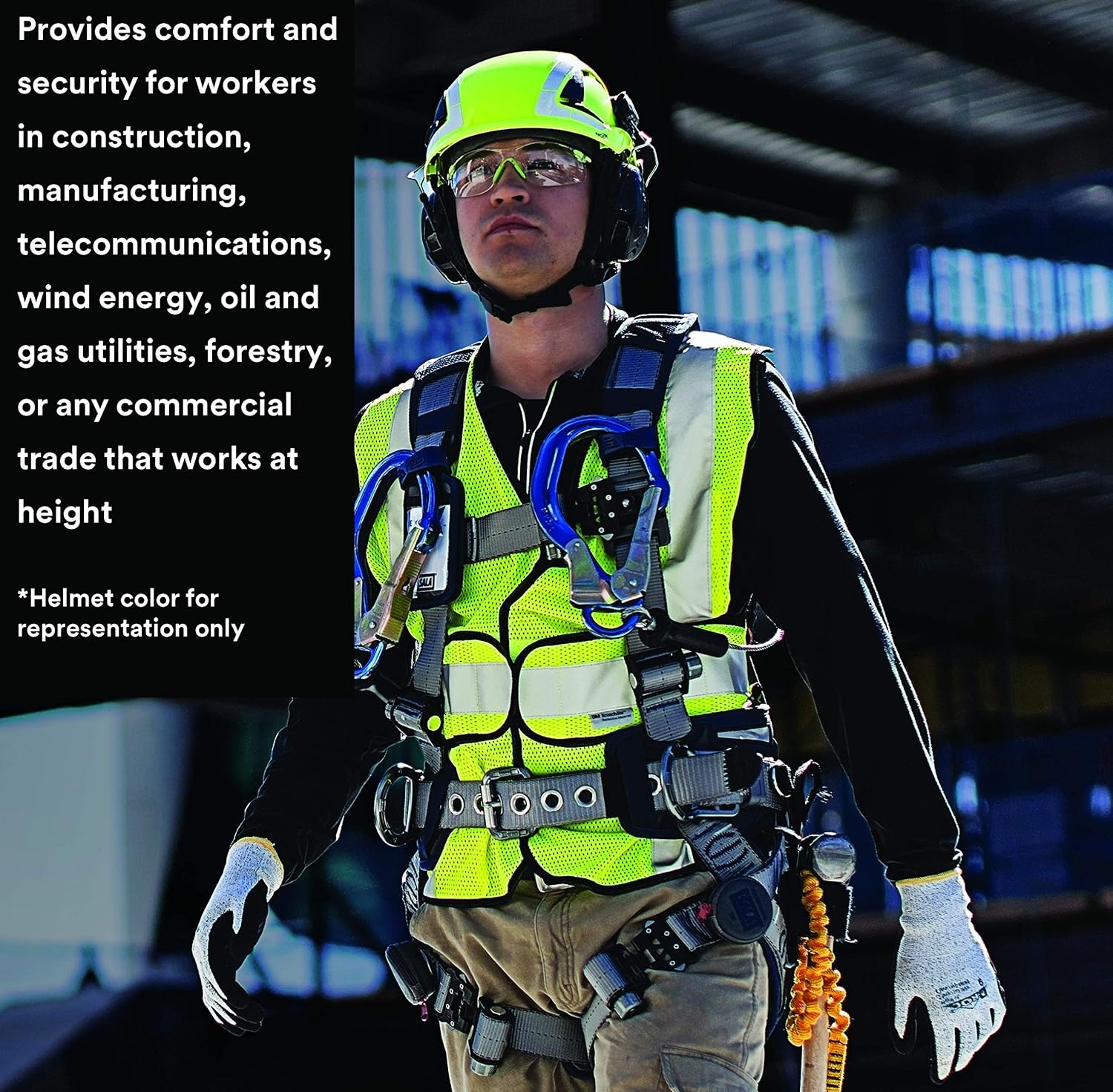 image:image3M SecureFit Safety HelmetHard Hat Climbing Style Construction Manufacturing Forestry Utilities Work at Height X5005XANSI Scotchlite Reflective Red