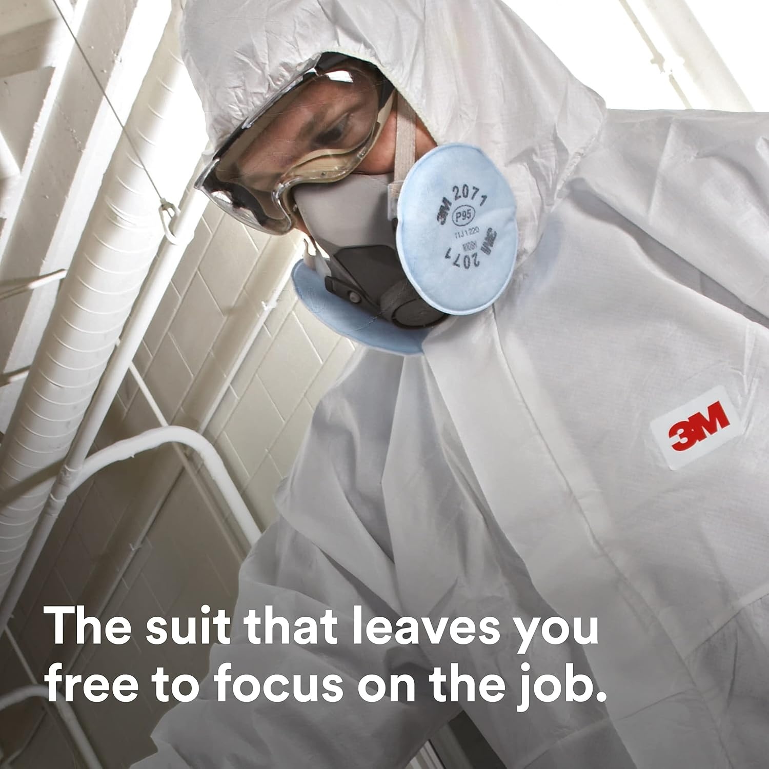image:image3M 4510 Disposable Microporous Laminate Coverall Elastic Cuff White Medium Case of 25White