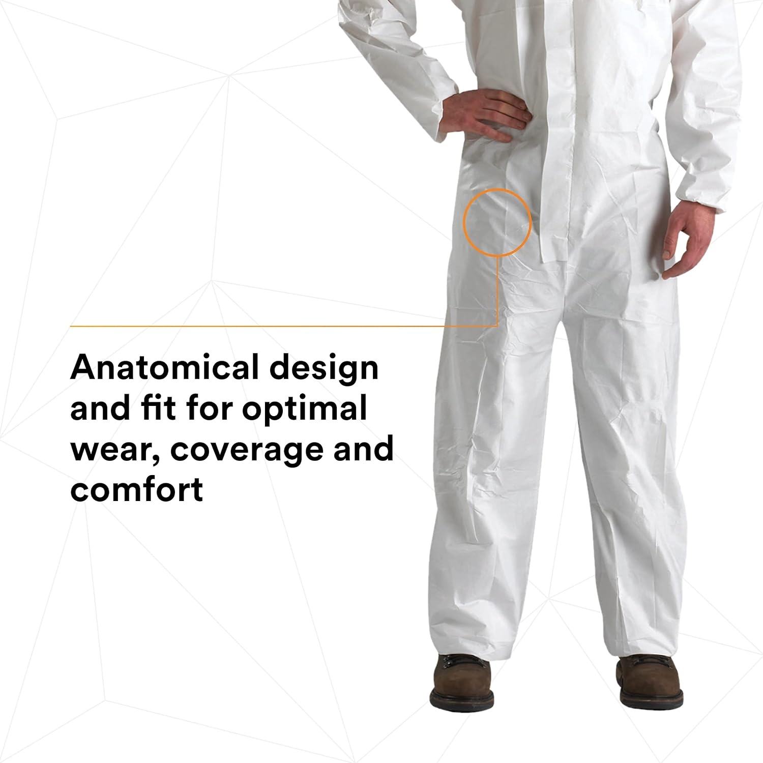 image:image3M 4510 Disposable Microporous Laminate Coverall Elastic Cuff White Medium Case of 25White