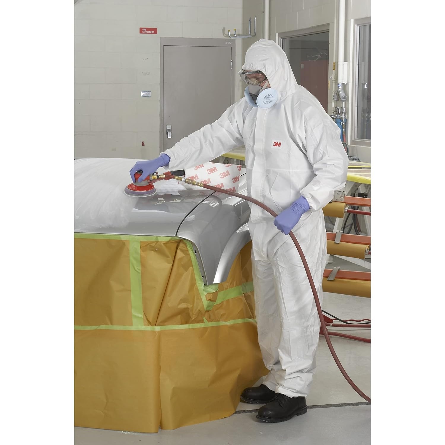 image:image3M 4510 Disposable Microporous Laminate Coverall Elastic Cuff White Medium Case of 25White