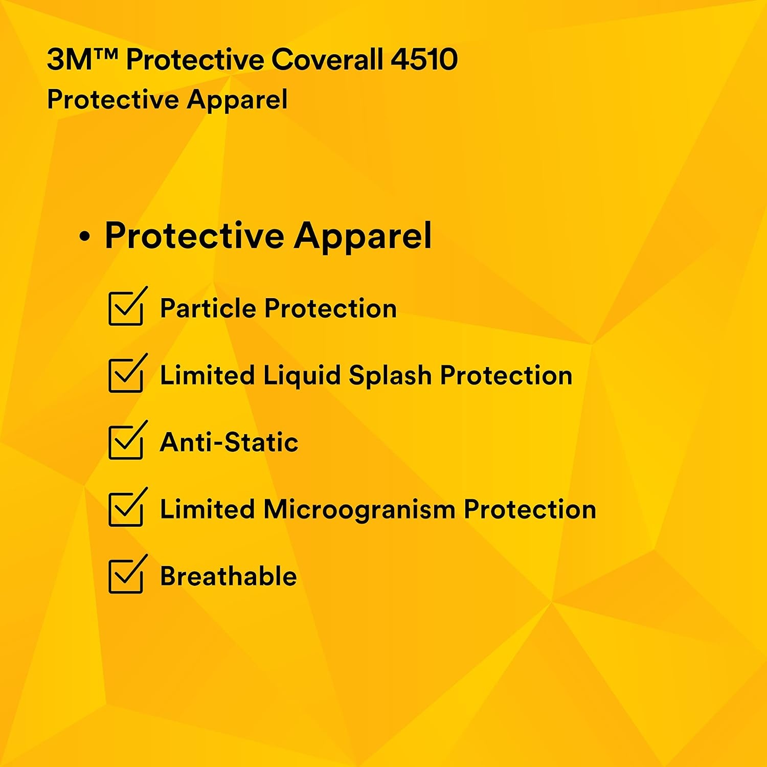 image:image3M 4510 Disposable Microporous Laminate Coverall Elastic Cuff White Medium Case of 25White